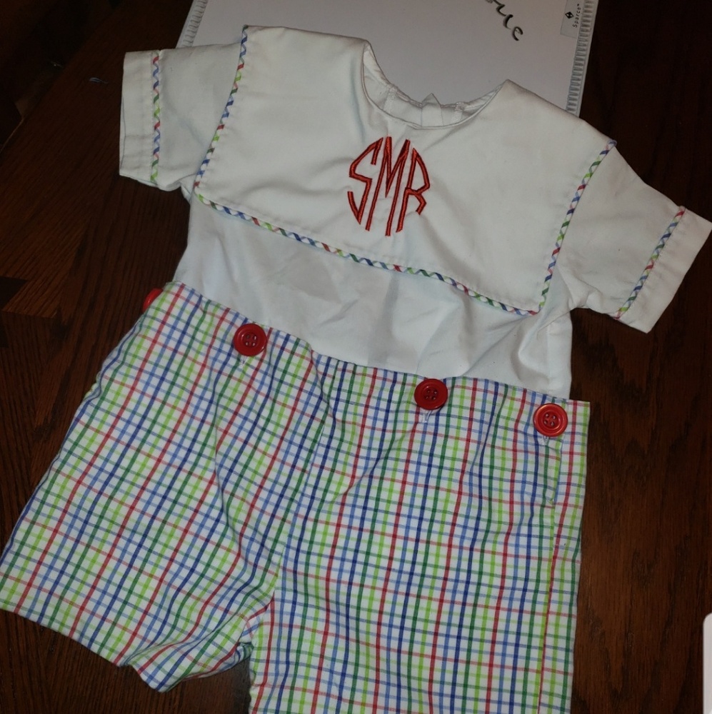 SMR monogrammed bobby suit